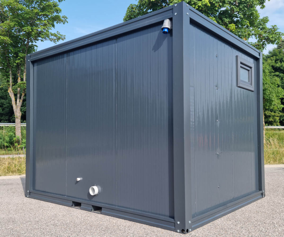 3 m PREMIUM Toilettencontainer – Doppelkabine für Damen und Herren